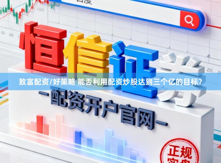 致富配资/好策略 能否利用配资炒股达到三个亿的目标？