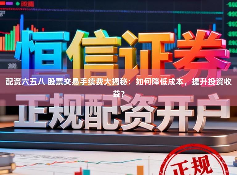配资六五八 股票交易手续费大揭秘：如何降低成本，提升投资收益？